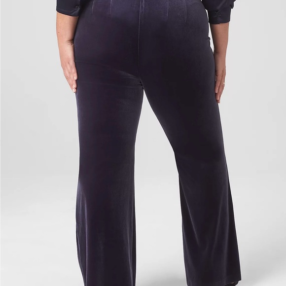 Lane Bryant sz 18 Velvet Flare Pant in Night Sky NWT - Picture 2 of 4